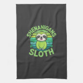 Sloth St Patricks Day Sloth Shenanigans Cute Anima Theedoek (Verticaal)