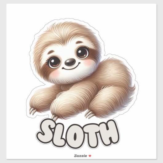 SLOTH - STICKER DE NURSERIE (Feuille)