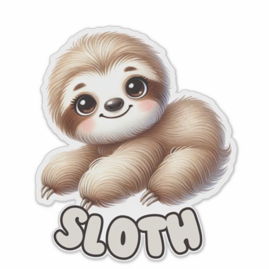 SLOTH - STICKER DE NURSERIE (Devant)