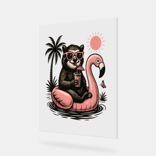 Sloth Summer Vibes Acryl Bord (Hoek)