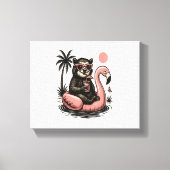 Sloth Summer Vibes Canvas Afdruk (Voorkant)