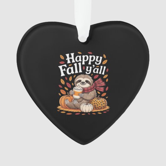 Sloth tenant citrouille épices heureux automne Yal (devant)