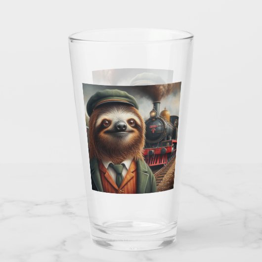 Sloth Train Engineer Glas (Achterkant)