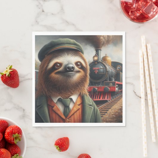 Sloth Train Engineer Servet (Insitu)