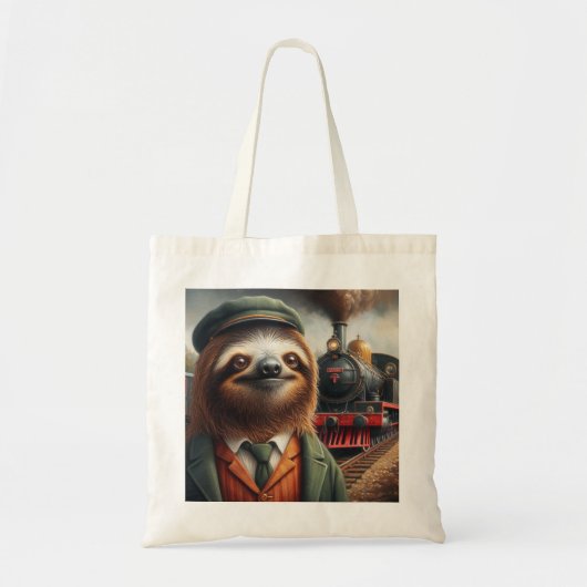 Sloth Train Engineer Tote Bag (Voorkant)