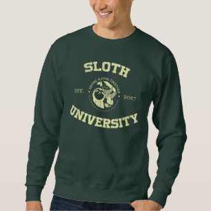 Sloth University Sweatshirt - Forest Green