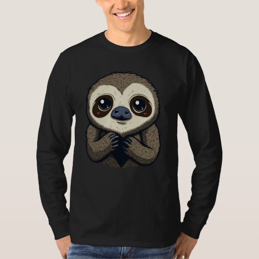 Sloth valentine's day heart t-shirt (Voorkant)