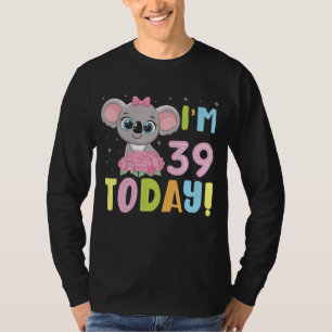 Sloth Verjaardag Ik ben vandaag 39 jaar oud Gelukk T-shirt