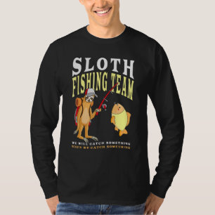 Sloth Vist Team Lazy Sloth Karper Vist Mannen Ki T-shirt