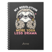 Sloth Yoga Carnet - Plus de Yoga moins de drame (Devant)