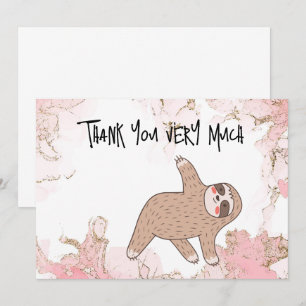 SLOTH Yoga Carte de remerciements pour les amoureu