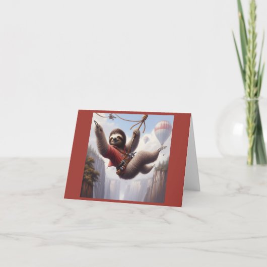 Sloth Ziplining Kaart (Voorkant)