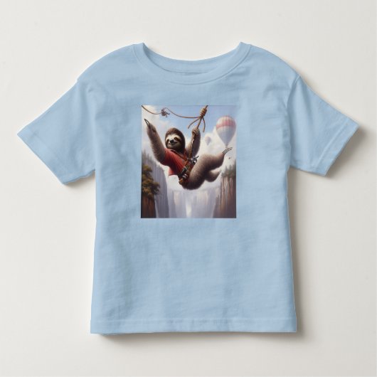 Sloth Ziplining Kinder Shirts (Voorkant)