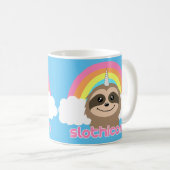 Slothicorn Sloth Unicorn Rainbow-Mok Koffiemok (Voorkant rechts)