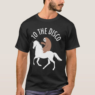 Slotho de Disco Eenhoorn vintage retro T-shirt