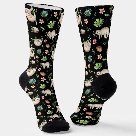 Sloths All-Over-Print Socks Sokken (Gebogen)