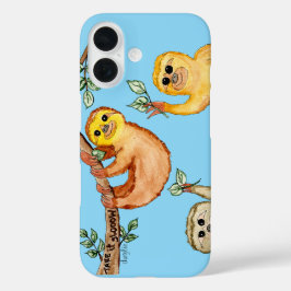 Sloths Say Slow Down iPhone 16 Hoesje