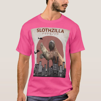 Slothzilla Sloth Giant Monster Parodie T-shirt