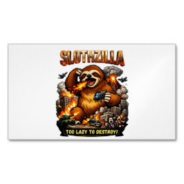 Slothzilla Too Lazy to Destroy,Funny Kaiju Monster Magnetisch Visitekaartje