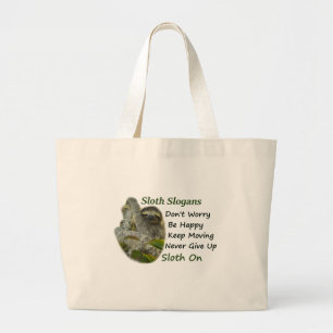 Slotopfoto Motivatie Cute Sloth Gezegden Grote Tote Bag