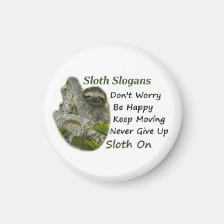 Slotopfoto Motivatie Cute Sloth Gezegden Magneet