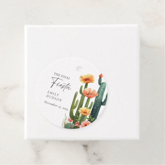 Slotpartij Fiesta Cactus Bachelorette Bedankjes Labels (In situ)