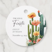 Slotpartij Fiesta Cactus Bachelorette Bedankjes Labels (Voorkant)