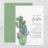 Slotpartij Fiesta Cactus Bachelorette Kaart (Voorkant / Achterkant)