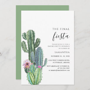 Slotpartij Fiesta Cactus Bachelorette Kaart