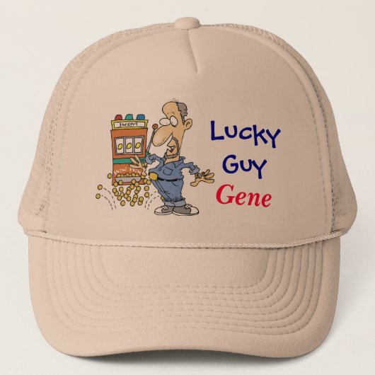 Slots, Lucky, Guy - Personaliseer je met naam Trucker Pet (Voorkant)