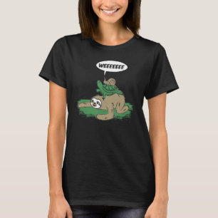 Slotschildpad Riding Lazy Life Race voor een Mar T-shirt
