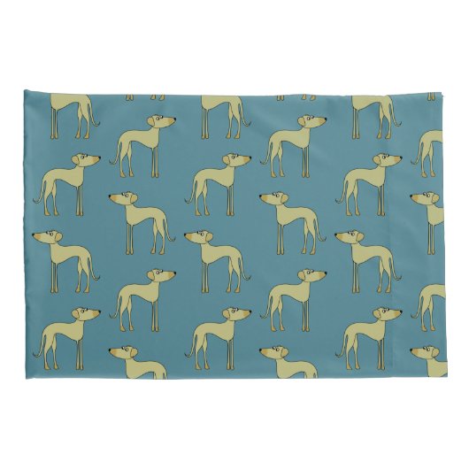 Sloughi Dog Pattern Kussensloop (Achterkant-Rechts)