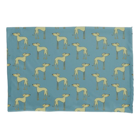 Sloughi Dog Pattern Kussensloop (Voorkant-Links)