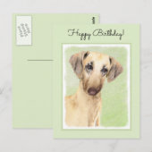 Sloughis Painting - Cute Original Dog Art Briefkaart (Voorkant / Achterkant)