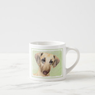 Sloughis Painting - Cute Original Dog Art Espresso Kop
