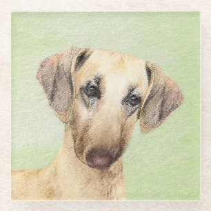 Sloughis Painting - Cute Original Dog Art Glazen Onderzetter