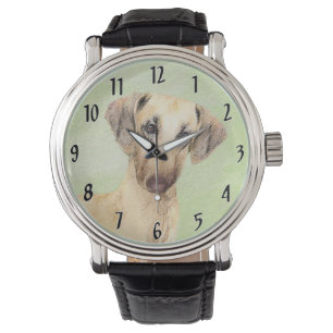 Sloughis Painting - Cute Original Dog Art Horloge