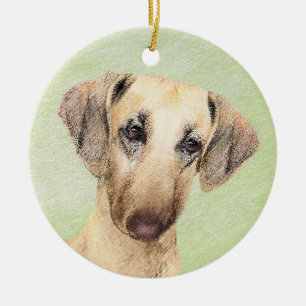 Sloughis Painting - Cute Original Dog Art Keramisch Ornament