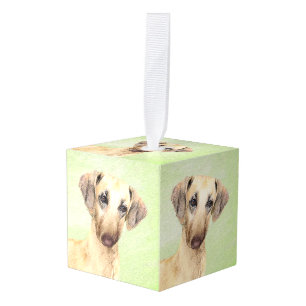 Sloughis Painting - Cute Original Dog Art Kubus Ornament