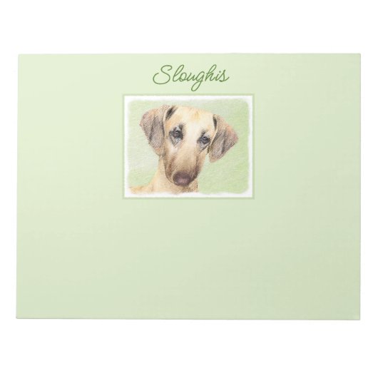 Sloughis Painting - Cute Original Dog Art-laptop Notitieblok (Voorkant)