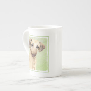 Sloughis Painting - Cute Original Dog Art Porselein Kop