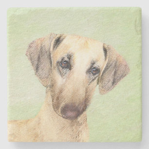 Sloughis Painting - Cute Original Dog Art Stenen Onderzetter