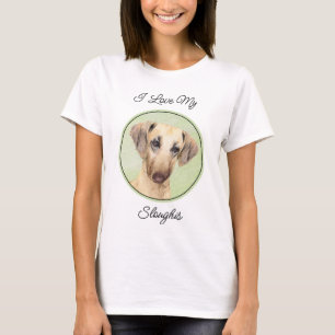 Sloughis Painting - Cute Original Dog Art T-shirt