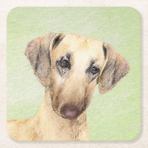Sloughis Painting - Cute Original Dog Art Vierkante Kartonnen Onderzetter