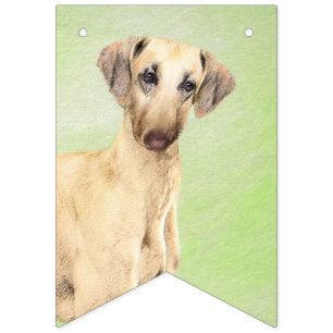 Sloughis Painting - Cute Original Dog Art Vlaggetjes