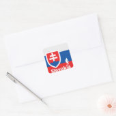 Slovaaks voetbal vierkante sticker (Envelop)