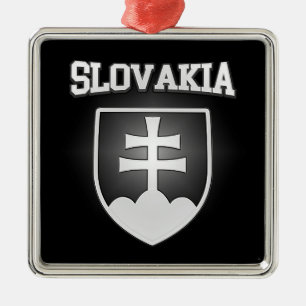 Slovakia Coat of Arms Metalen Ornament