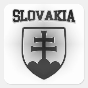 Slovakia Coat of Arms Vierkante Sticker