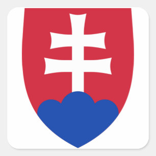 Slovakia Coat of Arms Vierkante Sticker