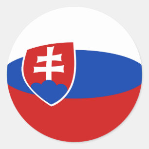 Slovakia Fisheye Vlag Sticker
